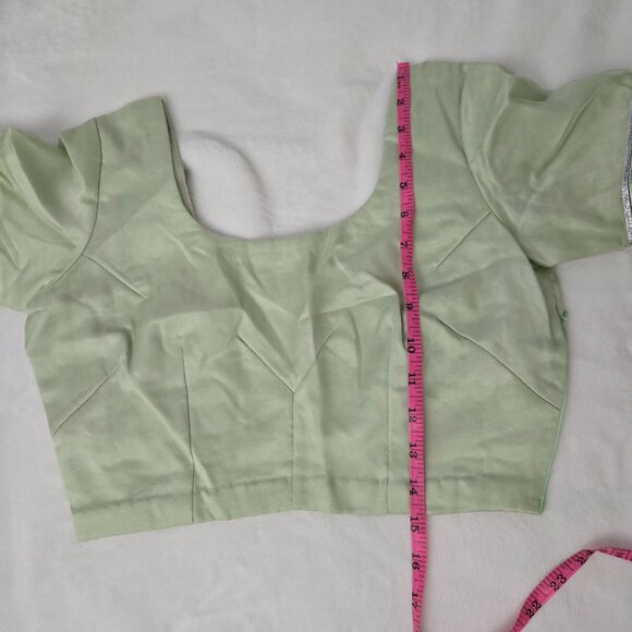 Light Green Organza Saree NEGOTIABLE - Picture 7 of 10